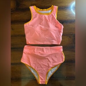 Swim Set in Pink and Orange